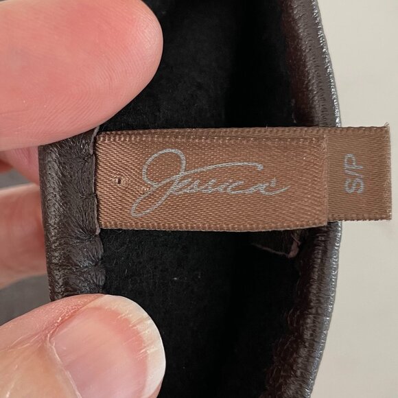 Jessica Leather Acrylic Lined Outdoor Gloves w Silver Embellishment Sz OS NWOT - Picture 8 of 11